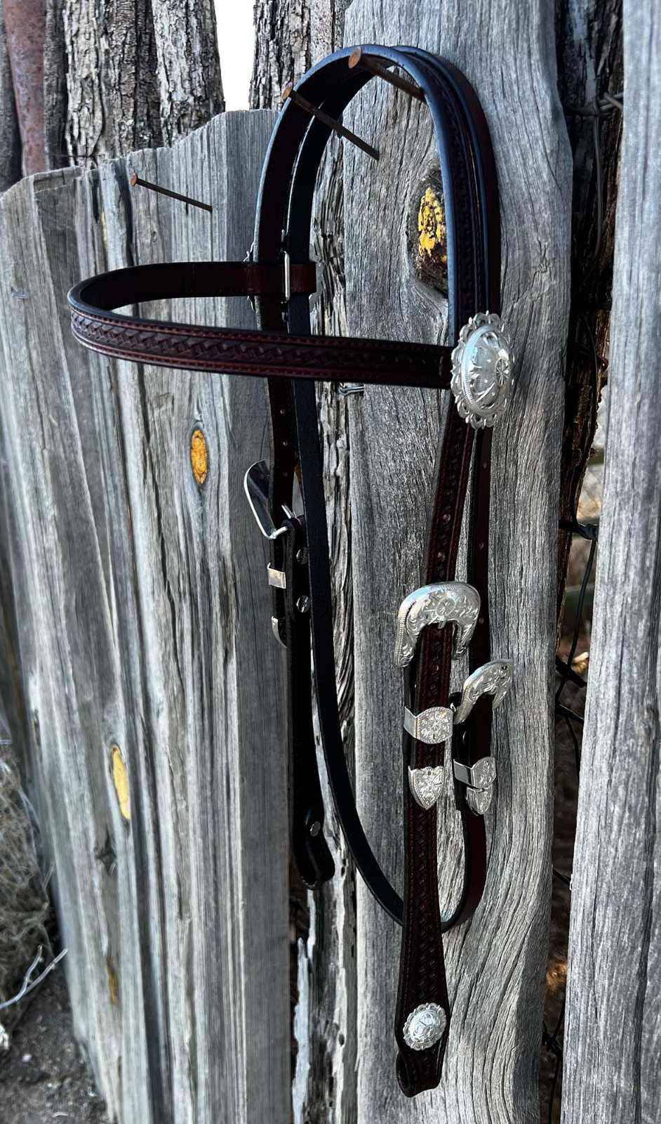 Beautiful SILVER BROW BAND HEADSTALL By Hansen Of CA