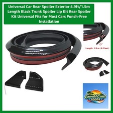 Universal Car Rear Spoiler Exterior 4.9ft1.5m Length Black Trunk Spoiler Lip... Universal Car Rear Spoiler Exterior 4.9ft1.5m Length Black Trunk Spoiler Lip...