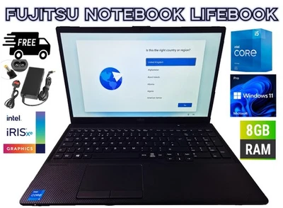 Fujitsu Lifebook A3510/A3511 i3/i5 | 8GB RAM 256GB SSD | Win 11 Pro Laptop
