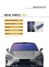 ROYAL PURPLE CHAMELEON UK 75% 100cm X 150cm Window Tint  Windscreen / Windshield