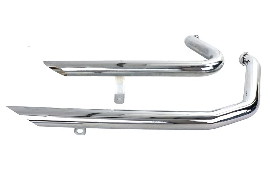 Juego de tubos de arrastre de escape Wyatt Gatling Down Slash Shorty para Harley Davidson Foto 2 de 2