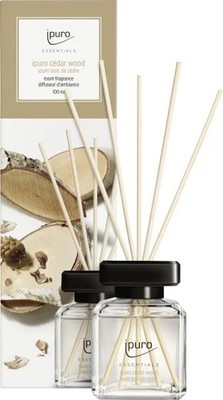 ipuro ESSENTIALS Raumduft Cedar Wood 100 ml Duftstäbchen Diffusor Stäbchen Set