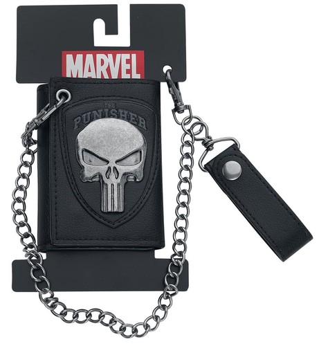 Bioworld Marvel The Punisher Skull Logo Mens Biker Chain Wallet,Black,One Size - Picture 5 of 5