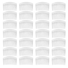 28 Pack Clear White Small Plastic Hair Side Comb 28 Count Pack of 1 ,