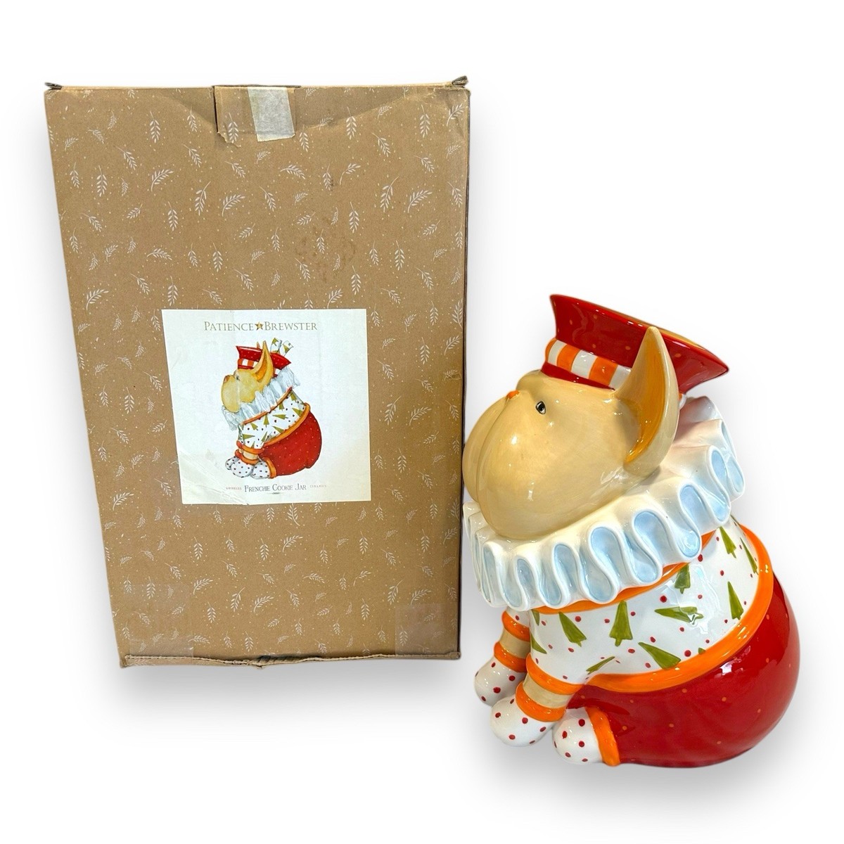 Patience Brewster Krinkles Frenchie Bulldog Cookie Jar French
