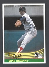 1984 Donruss Mike Brown #517 RC Boston Red Sox Baseball Rookie Card MLB. rookie card picture