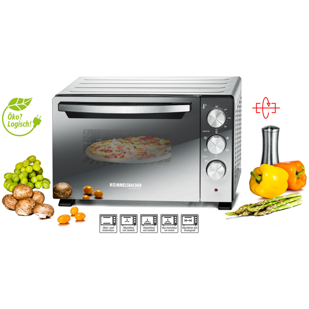 Rommelsbacher Kleinbackofen Grill 22L Mit Drehspieß Bgs 1400 - Image 2