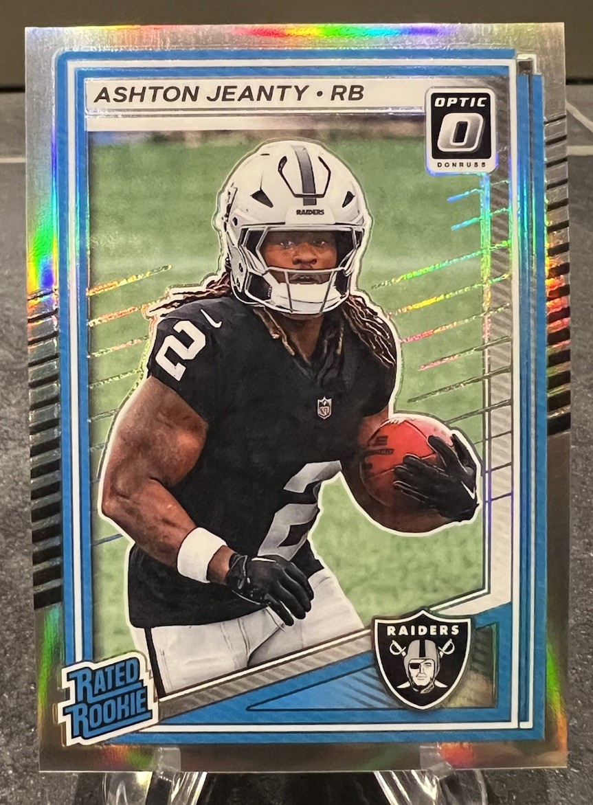 2025 Panini Donruss Optic Ashton Jeanty #202 Rated Rookie Silver Holo Prizm (RC)