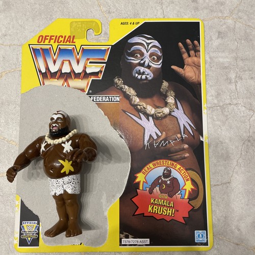 WWF Hasbro Kamala Wrestling Figure with Card...