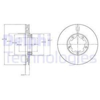 Delphi 2X Bremsscheibe Vorne Ø276 Mm BelüFtet FüR Nissan NT400 Cabstar F24F