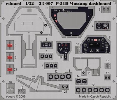 Eduard 1/32 P-51D Mustang Cockpit (Hasegawa) 33007
