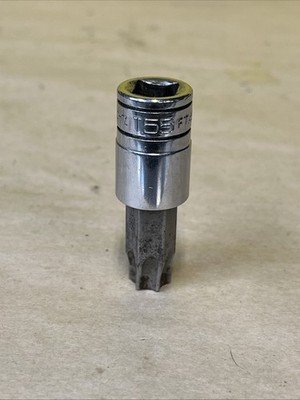 SNAP-ON FTX55E Standard T55 Torx Bit Chrome Socket Driver 3/8 