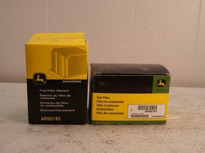 2 NEW OEM AR86745 John Deere Steel Snap-On Fuel Filters