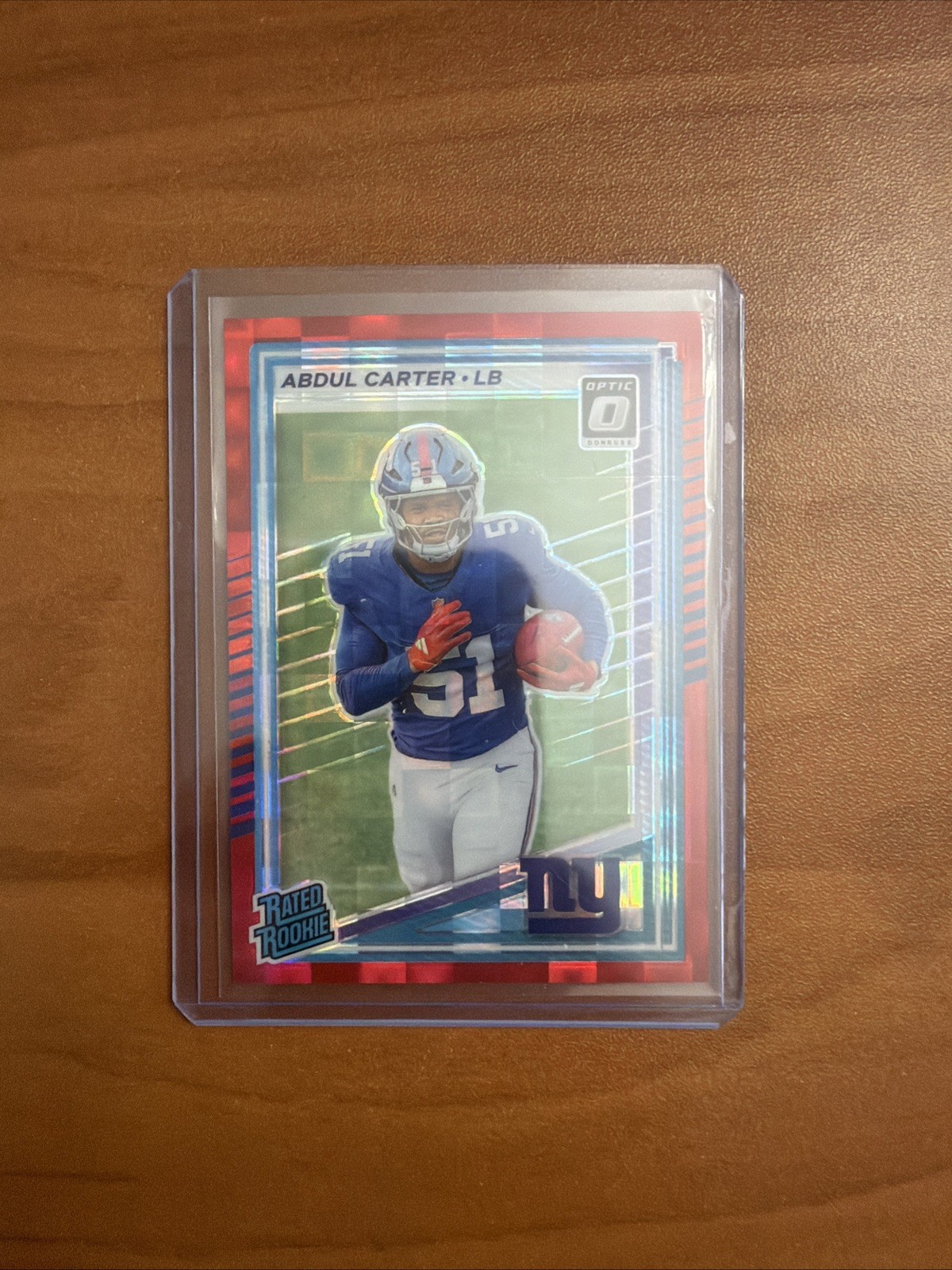 Abdul Carter 2025 Panini Donruss Rated Rookie SP Red Pandora #315 Optic Preview