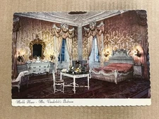 Postcard Newport RI Rhode Island Marble House Vanderbilt Home Mansion Bedroom