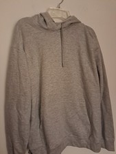 Port  Company Grey Hooded Sweatshirt Size Large