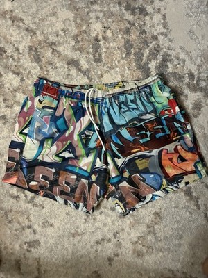 Rare Off-White Neen all-over swim shorts Graffiti - Medium - $595