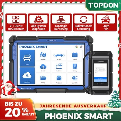 TOPDON Phoenix Smart OBD2 Diagnosegerät ECU Online Programmierung J2534 Deutsch