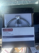 Delta Lahara Collection Towel Ring Chrome Finish Wall Mount Bathroom MPN 73846
