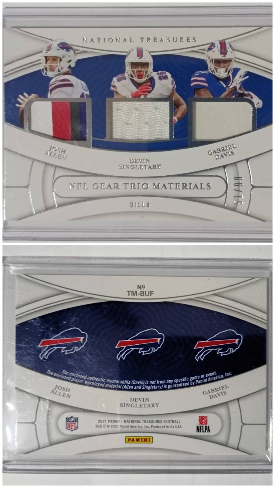 Panini 2018 Prizm Red White & Blue Josh Allen Buffalo Bills RC Card #205 & MORE view 3