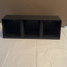 Laserline CD Stackable 30 Capacity Black Plastic Shelf Storage