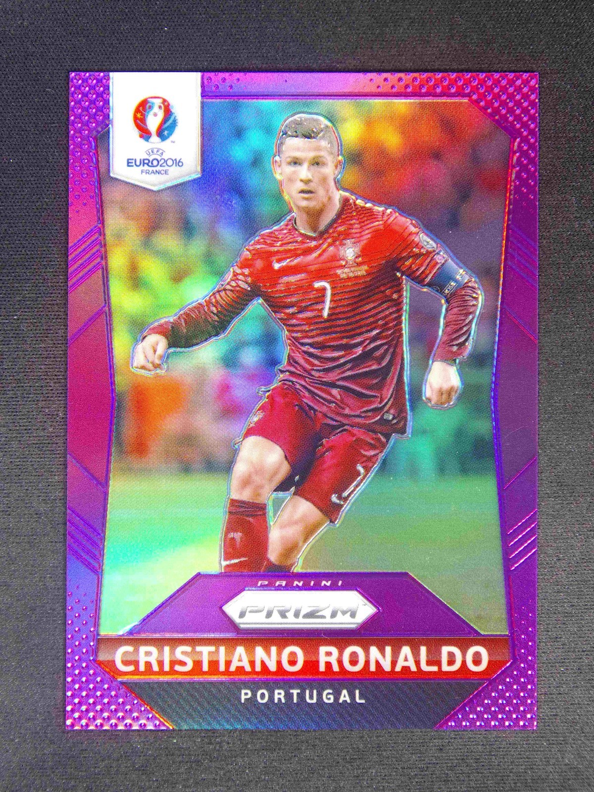 2016 Panini Prizm UEFA Euro Cristiano Ronaldo #97 Portugal Purple /99