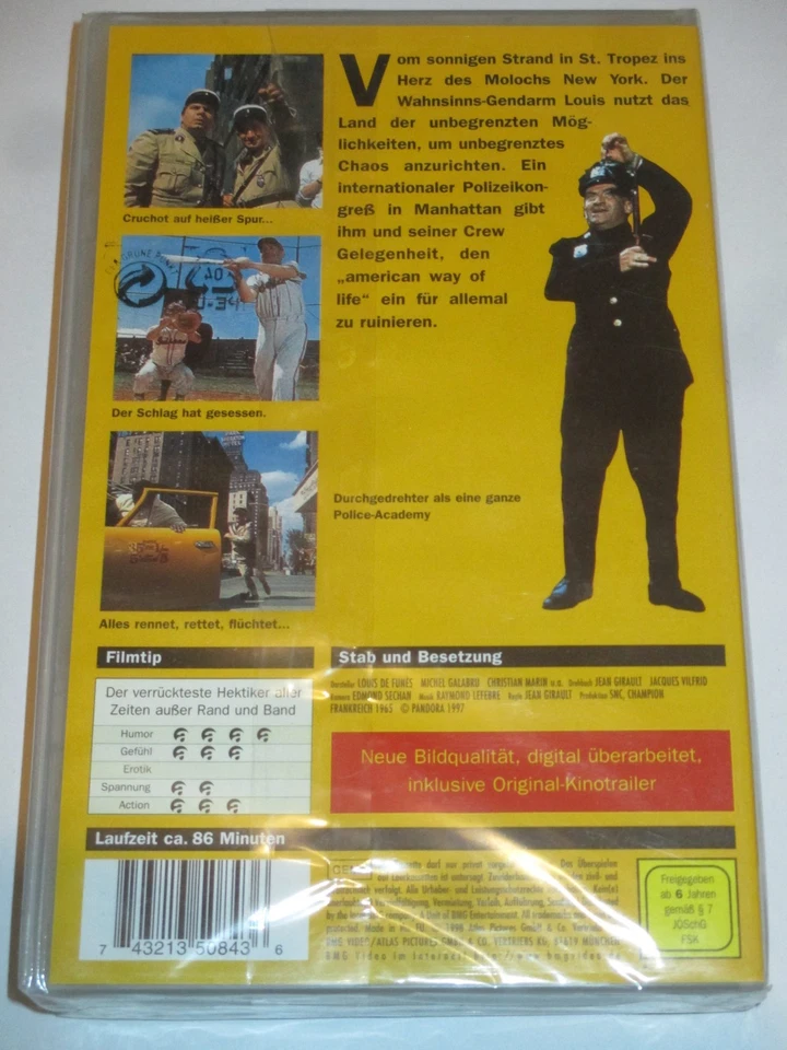 Atlas - Der Gendarm vom Broadway - VHS/NEU/OVP/Komödie/Louis de Funes/BMG - Bild 2 von 2