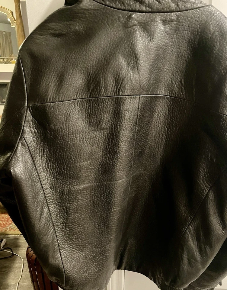 Robert Comstock Black RC Expedition Pebble Leather Jacket-Men’s SIZE XL-Preowned - Image 4 of 4