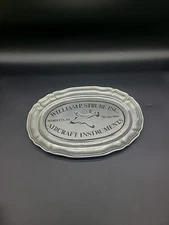 AVIATION: A cast alloy platter for William P Strube Inc Aircraft Instruments 
