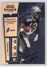 2000 Playoff Contenders European Championship Ticket Deon Mitchell Auto 0fo5