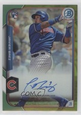 2015 Bowman Chrome Rookie Green Refractor 95/99 Javier Baez #BCAR-JB Auto 1v3