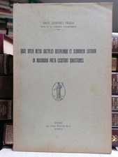 Quaestiones Maximianeae Libro Josephus Prada Fillogia latina Mattei 1914 raro