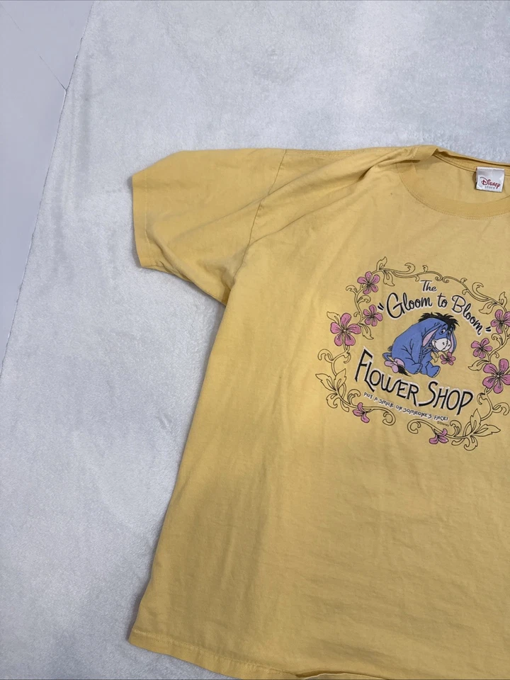 Винтажная футболка Disney Store Eeyore XL Gloom To Bloom Flower Shop - Изображение 3 из 4