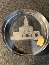 Val Saint Lambert Crystal Paperweight Limited Ed. 65/150 Etched Belgium Depot