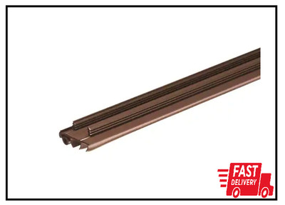 36 In. X 1-3/4 In. Brown PVC Door Bottom Replacement for Stanley Steel Doors