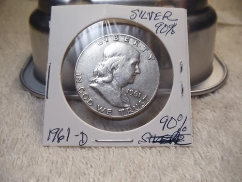 1961-D Franklin Half Dollar 50C Denver 90% Silver US Coin