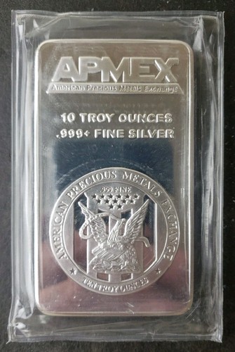 Apmex 10oz Silberbarren in Kunststoff