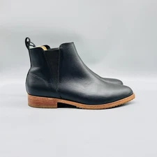 Nisolo Boots Women 7.5 Black Leather Chelsea Ankle Classic Dress Elastic Pull On