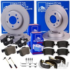ATE BREMSSCHEIBEN + BELÄGE + HANDBREMSE VORNE+HINTEN für MERCEDES W202 W210 C208