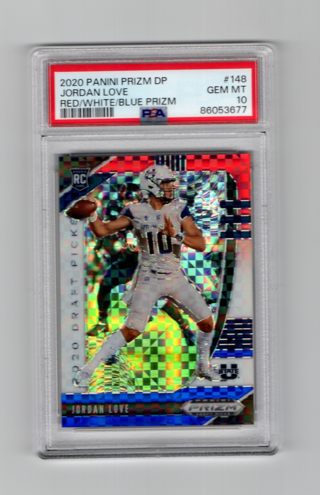 Jordan Love Panini Prizm Draft Picks #148 Red/White/Blue Prizm