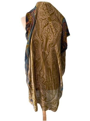 Sciarpa S28#Etro rettangolare multicolore modal/cashmere 56/27nch made in italy - Foto 1 di 7