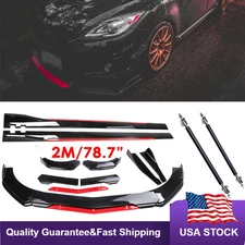 For Mazda Mazdaspeed Front Bumper Lip Splitter Spoiler Glossy Black Red Body