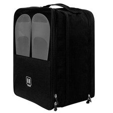 Large Shoe Bags Travel 3 Pair Portable Dance Sneaker Storage Pouch Black