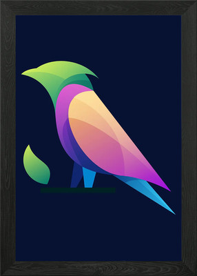 Tier Farbverlauf Design 16 gerahmte Wandbilder Poster Leinwanddruck Bild