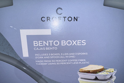 Crofton Bento Lunch Box with Compartments Reusable Container W