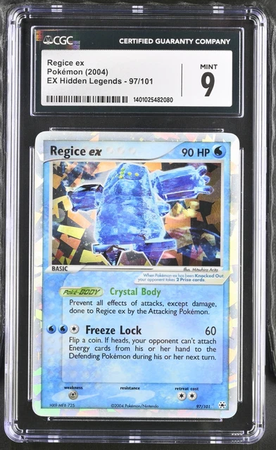 CGC 9 MINT Regice EX 97/101 EX Hidden Legends Holo Pokemon Card