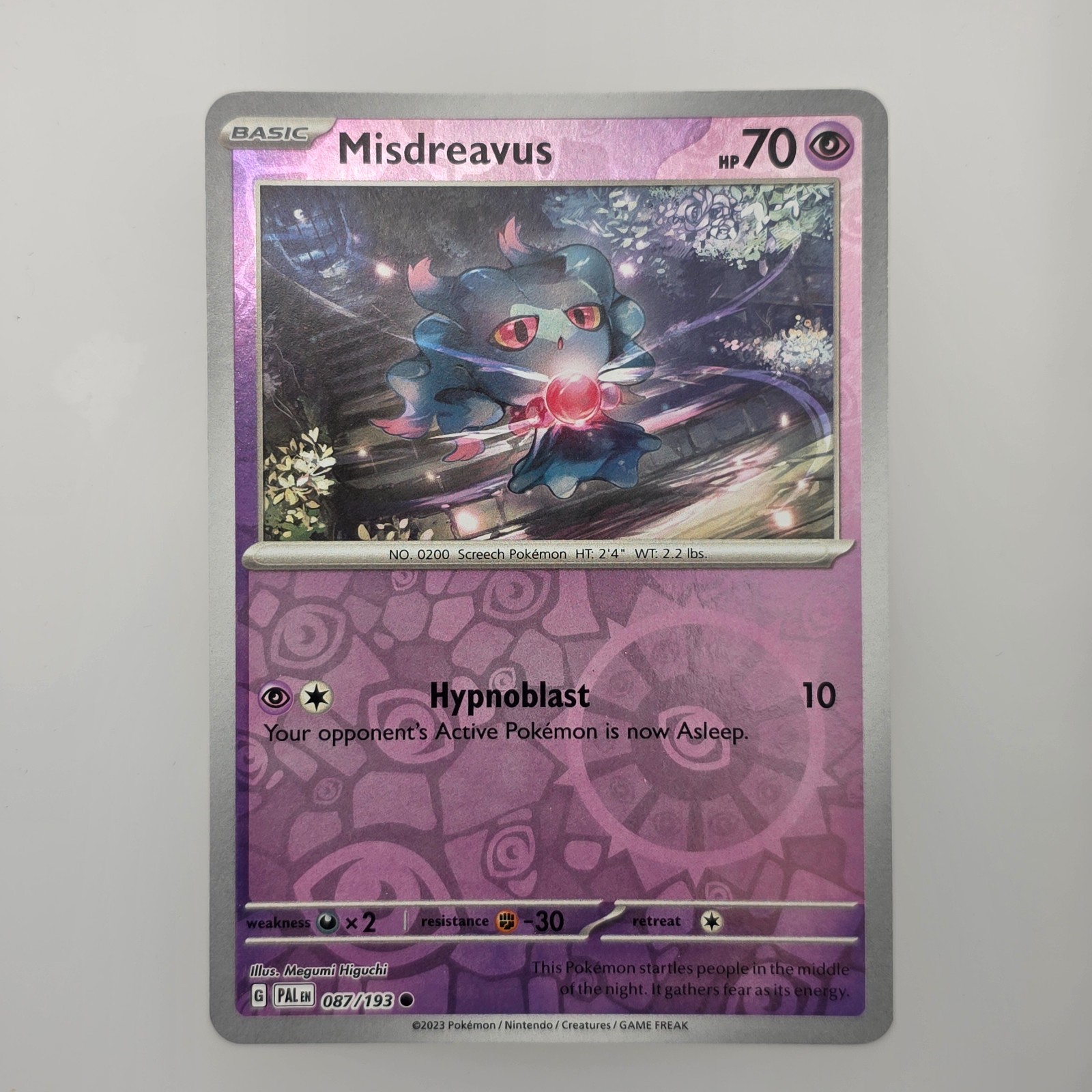 Pokemon TCG Misdreavus 087/193 Common Reverse Holo