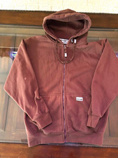 Pro Club Heavyweight Full Zip Hoodie Men's M Regular Brown Hooded Pockets Logo