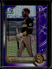 2022 Bowman Chrome Samuel Zavala Purple Refractor 1st Prospect #/250 Padres
