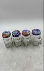 Pioneer Womens Clear Glass Serving & Drinking Mason Jar With Floral Lid Lot Of 4 — photo 1
